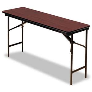 ICEBERG ENTERPRISES Premium Wood Laminate Folding Table, Rectangular, 60w x 18d x 29h, Mahogany