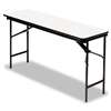 ICEBERG ENTERPRISES Premium Wood Laminate Folding Table, Rectangular, 72w x 18d x 29h, Gray/Charcoal