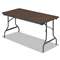 ICEBERG ENTERPRISES Economy Wood Laminate Folding Table, Rectangular, 60w x 30d x 29h, Walnut