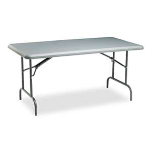 ICEBERG ENTERPRISES IndestrucTables Too 1200 Series Resin Folding Table, 60w x 30d x 29h, Charcoal