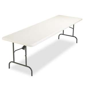ICEBERG ENTERPRISES IndestrucTables Too 1200 Series Resin Folding Table, 96w x 30d x 29h, Platinum