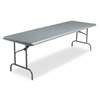 ICEBERG ENTERPRISES IndestrucTables Too 1200 Series Resin Folding Table, 96w x 30d x 29h, Charcoal