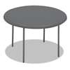 ICEBERG ENTERPRISES IndestrucTables Too 1200 Series Resin Folding Table, 48 dia x 29h, Charcoal