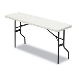 ICEBERG ENTERPRISES IndestrucTables Too 1200 Series Resin Folding Table, 72w x 18d x 29h, Platinum