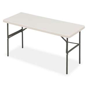 ICEBERG ENTERPRISES IndestrucTables Too 1200 Series Resin Folding Table, 60w x 24d x 29h, Platinum