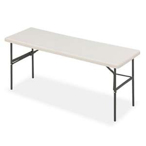 ICEBERG ENTERPRISES IndestrucTables Too 1200 Series Resin Folding Table, 72w x 24d x 29h, Platinum