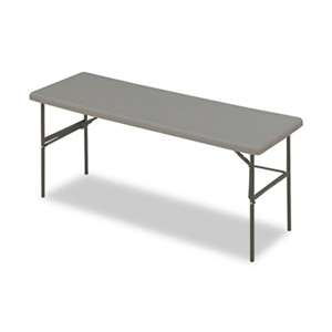 ICEBERG ENTERPRISES IndestrucTables Too 1200 Series Resin Folding Table, 72w x 24d x 29h, Charcoal