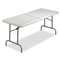 ICEBERG ENTERPRISES IndestrucTables Too Bifold Resin Folding Table, 60w x 30d x 29h, Platinum