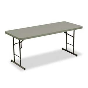 ICEBERG ENTERPRISES Adjustable Height Tables, 72w x 30d x 25-35h, Charcoal