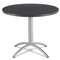 ICEBERG ENTERPRISES Caf‚Works Table, 36 dia x 30h, Graphite Granite/Silver