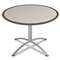 ICEBERG ENTERPRISES iLand Table, Dura Edge, Round Seated Style, 42 dia x 29h, Gray/Silver