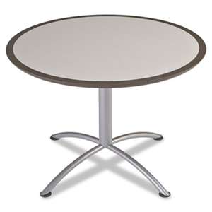 ICEBERG ENTERPRISES iLand Table, Dura Edge, Round Seated Style, 42 dia x 29h, Gray/Silver