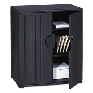 ICEBERG ENTERPRISES OfficeWorks Resin Storage Cabinet, 36w x 22d x 46h, Black