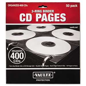 IDEASTREAM CONSUMER PRODUCTS Two-Sided CD Refill Pages for Three-Ring Binder, 50/Pack