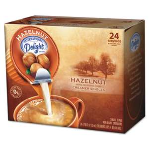 DEAN FOODS Coffee Creamer, Hazelnut, 0.4375 oz Liquid, 24/Box