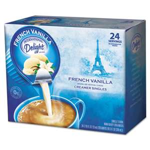 DEAN FOODS Flavored Liquid Non-Dairy Coffee Creamer, French Vanilla, 0.4375 oz Cup, 24/Box
