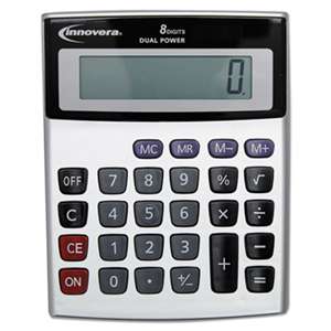 INNOVERA 15925 Portable Minidesk Calculator, 8-Digit LCD