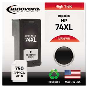 INNOVERA Remanufactured CB336WN (74XL) High-Yield Ink, Black