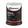 INNOVERA DVD-R Discs, 4.7GB, 16x, Spindle, Silver, 100/Pack