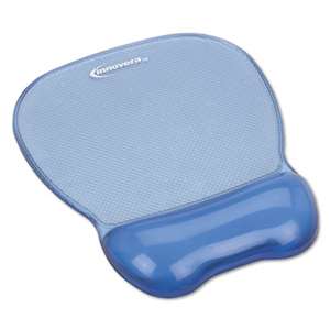 INNOVERA Gel Mouse Pad w/Wrist Rest, Nonskid Base, 8-1/4 x 9-5/8, Blue