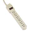 INNOVERA Six-Outlet Power Strip, 4-Foot Cord, 1-15/16 x 10-3/16 x 1-3/16, Ivory