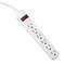 INNOVERA Six-Outlet Power Strip, 6-Foot Cord, 1-15/16 x 10-3/16 x 1-3/16, Ivory