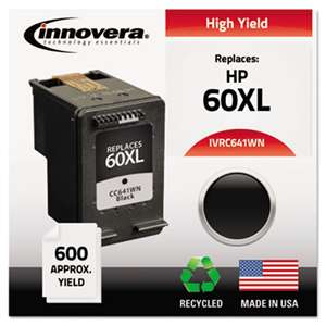INNOVERA Remanufactured CC641WN (60XL) High-Yield Ink, Black