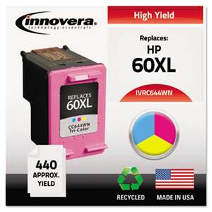 INNOVERA Remanufactured CC644WN (60XL) High-Yield Ink, Tri-Color