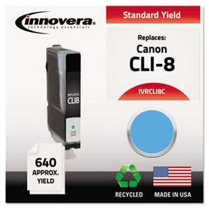 INNOVERA Remanufactured 0621B002 (CLI-8) Ink, Cyan