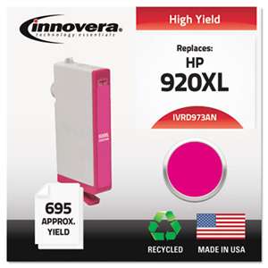 INNOVERA Remanufactured CD973AN (920XL) High-Yield Chipped Ink, Magenta