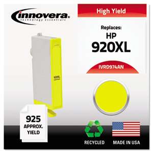 INNOVERA Remanufactured CD974AN (920XL) High-Yield Chipped Ink, Yellow