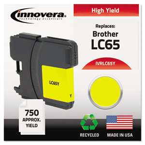 Innovera LC65Y Remanufactured LC65Y  Ink, 750 Page-Yield, Yellow