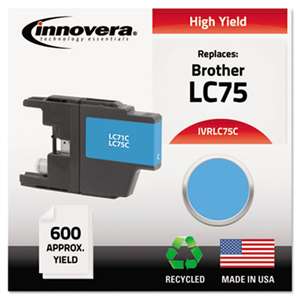 INNOVERA Remanufactured LC75C High-Yield Ink, Cyan