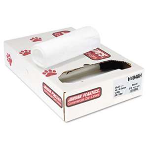 JAGUAR PLASTICS Heavy Grade Can Liners, 40-45gal, 13 Micron, 40 x 48, Natural, 200/Carton