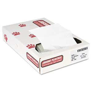 JAGUAR PLASTICS Industrial Strength Commercial Can Liners, 20-30gal, .7mil, White, 200/Carton