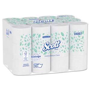 Scott 04007 Coreless 2-Ply Roll Bathroom Tissue, 1000 Sheets/Roll, 36 Rolls/Carton