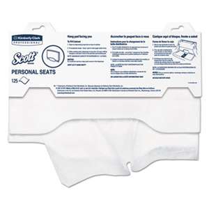 KIMBERLY CLARK Personal Seats Sanitary Toilet Seat Covers, 15" x 18", 125/Pack, 3000/Carton