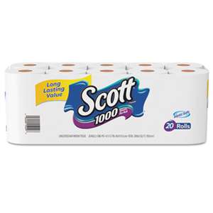 KIMBERLY CLARK Standard Roll Bathroom Tissue, 1-Ply, 20/Pack, 2 Packs/Carton