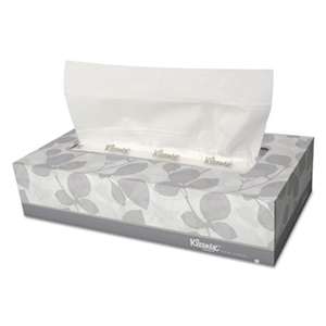 KIMBERLY CLARK White Facial Tissue, 2-Ply, Pop-Up Box, 100/Box, 36 Boxes/Carton