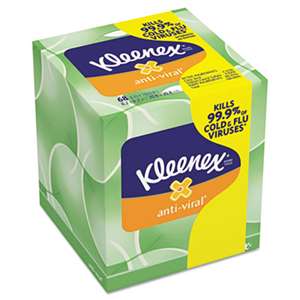 Kleenex 25836BX Anti-Viral Facial Tissue, 3-Ply, 68 Sheets/Box