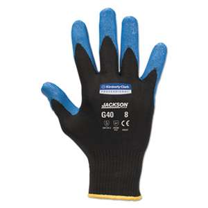 KIMBERLY CLARK G40 Nitrile Coated Gloves, Medium/Size 8, Blue, 12 Pairs