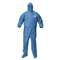 KIMBERLY CLARK A60 Blood and Chemical Splash Protection Coveralls, Large, Blue, 24/Carton