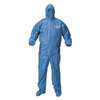 KIMBERLY CLARK A60 Blood and Chemical Splash Protection Coveralls, Large, Blue, 24/Carton