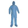 KIMBERLY CLARK A65 Hood & Boot Flame-Resistant Coveralls, Blue, 3X-Large, 21/Carton