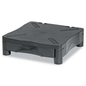 KELLY COMPUTER SUPPLIES Monitor/Printer Stand w/Drawer,13 1/4 x 13 1/2 x 4, Black