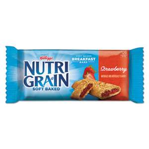 KELLOGG'S Nutri-Grain Cereal Bars, Strawberry, Indv Wrapped 1.3oz Bar, 16/Box