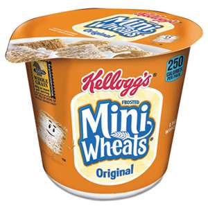 KELLOGG'S Breakfast Cereal, Frosted Mini Wheats, Single-Serve, 6/Box