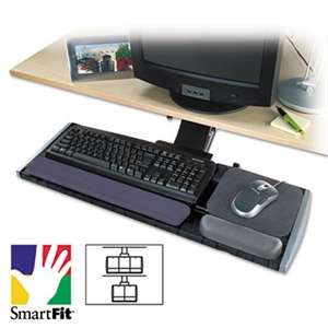 ACCO BRANDS, INC. Adjustable Keyboard Platform with SmartFit System, 21-1/4w x 10d, Black