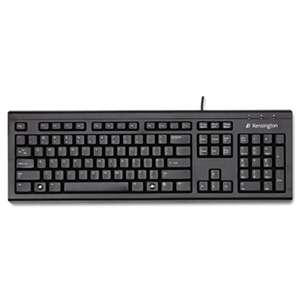 Kensington 64370 Keyboard for Life Slim Spill-Safe Keyboard, 104 Keys, Black