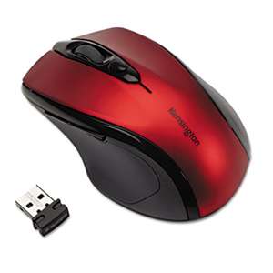 KENSINGTON Pro Fit Mid-Size Wireless Mouse, Ruby Red